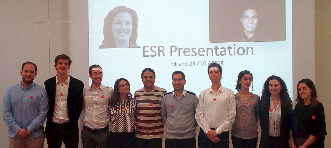 A picture of the 12 ESRs at the Introductory Event in Milan